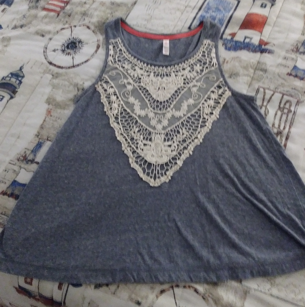 Tank Top with Lace Detail